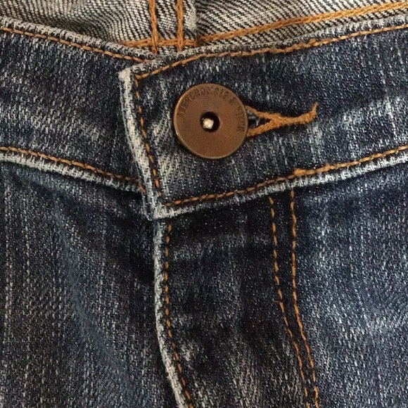 Abercrombie & Fitch Denim Blue Low-Rise Straight Leg Jeans, Stretch, Size 6 - Picture 4 of 9